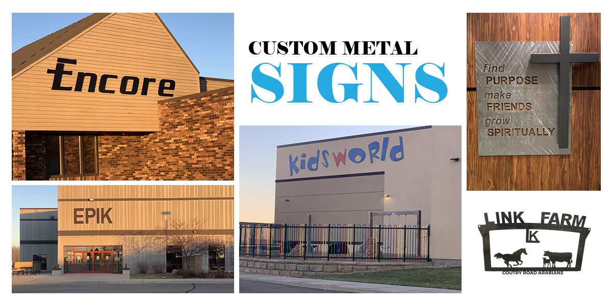 4 Custom Metal Signs