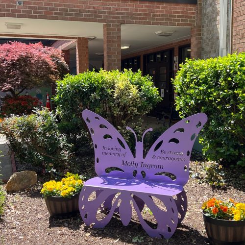 Memorial Bench, Custom bench, Butterfly bench