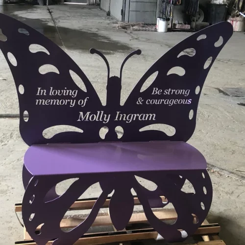 Butterfly bench, memorial bench