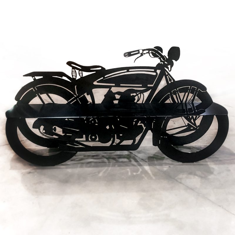 Motorcycle Bench Black 01 Motorcycle bench